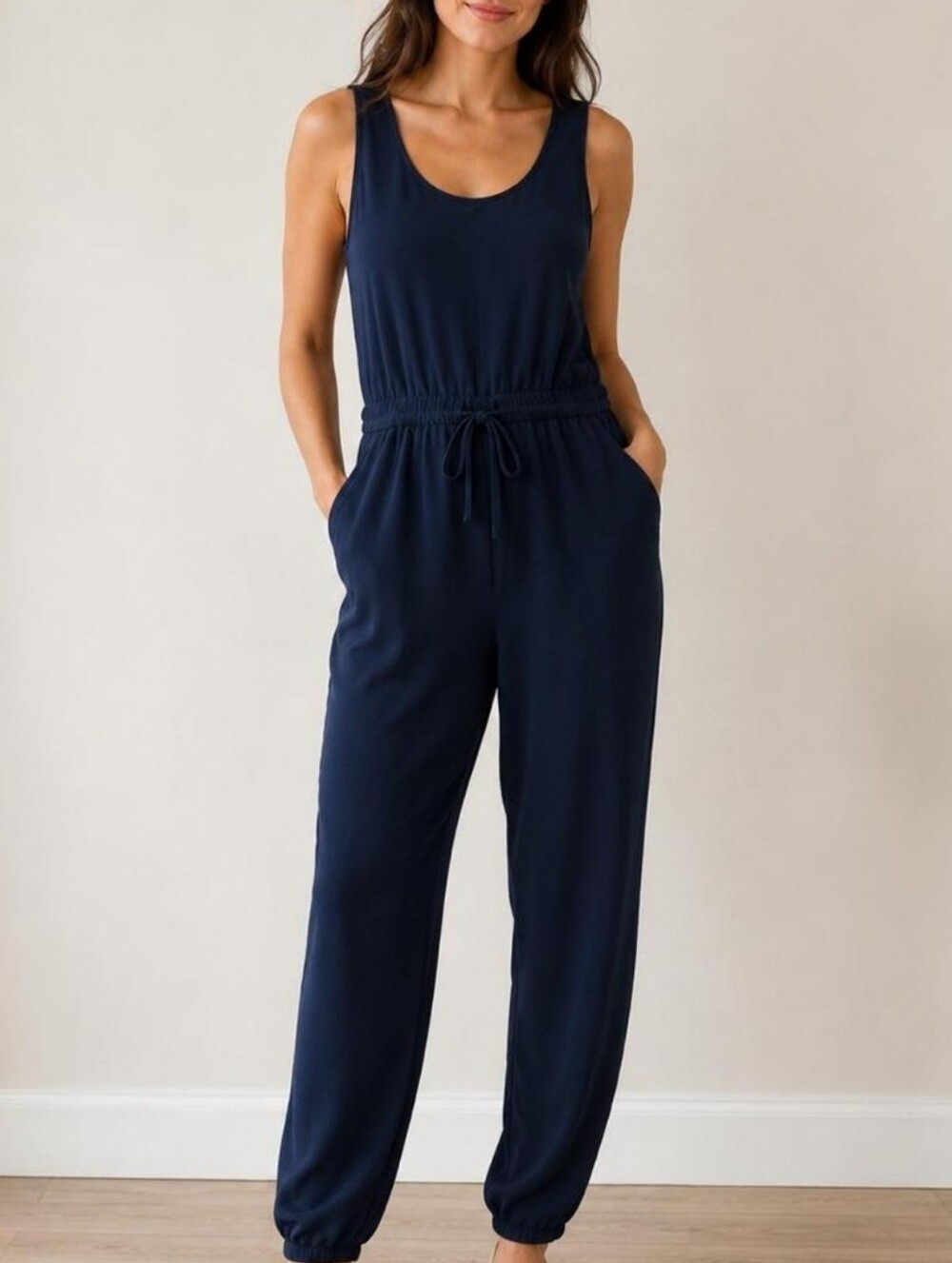 CAbi French Navy jumpsuit Size Small